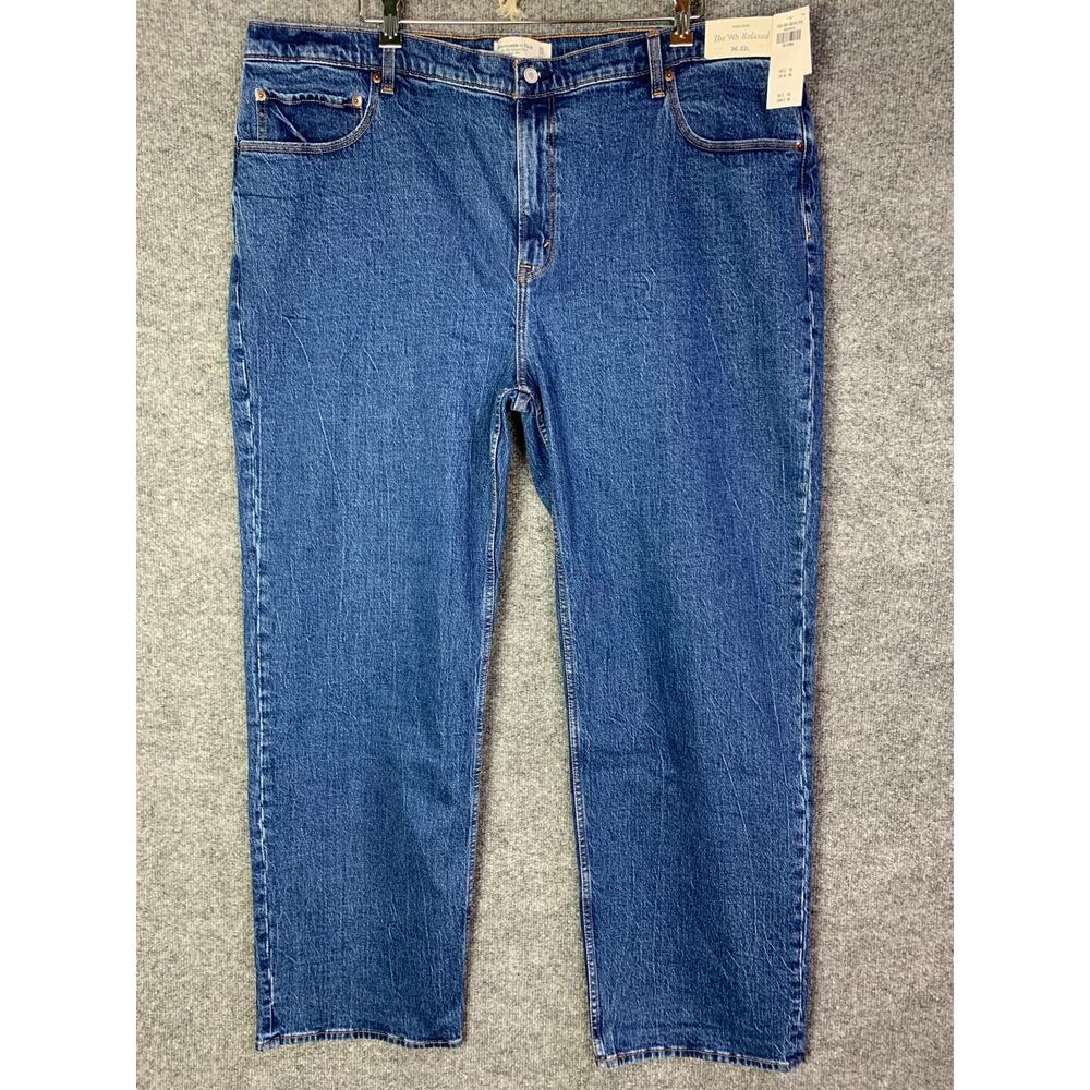 NWT Abercrombie Fitch Jeans Denim The‎ 90s Relaxed High Rise Sz 36 Long